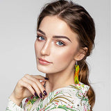 Hicarer 210 Pcs Unfinished Wooden Earrings Blanks Natural Wood Pendants Dangle Earrings Boho Wood Charms with 70 Pcs Earring Hooks and Jump Rings for Hicarer