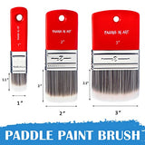 Falling in Art 3PCS Filbert Paddle Paint Brush Set, Scale Brush for Oil and Acrylic Paints(1 Inch,2 Inch,3Inch) Falling in Art