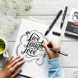PANDAFLY Calligraphy Pens, 10 Size Calligraphy Pens for Writing, Hand Lettering, Art Drawing, Sketching, Scrapbooking, Journaling, Calligraphy Brush PANDAFLY