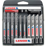 LENOX Tools 1994459 U-Shank General Purpose Jig Saw Blade Kit with Hard Case, 10Piece Lenox
