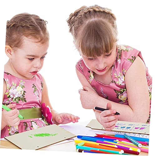 Kisangel Hanging Wooden Sign Unfinished Wood Sign Wood for Crafts Unfinished Wood Slice Rectangular Wooden Sign Crafts Wood Signs Wood Crafts Kisangel