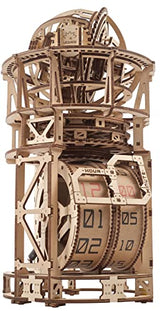 UGEARS Tourbillon Table Clock Kit - Sky Watcher 3D Wooden Puzzles Mechanical Clock Kit Idea DeskWood Clock Kits to Build - 3D Puzzles Model Kits for UGEARS