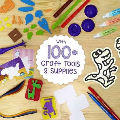 Imagimake 5 in 1 Awesome Craft Kit | Over 15 Projects - Creative DIY Arts & Crafts, Craft Kit for Kids | Gifts for 5 6 7 8 9 10 11 12 Years Old Girls - WoodArtSupply