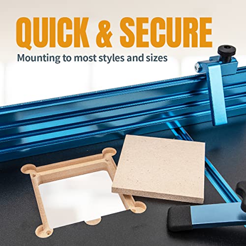 POWERTEC 71539 14"x24" Drill Press Table Set-Up Kit w/T Track Fence, Hold Down Clamps and Installation Hardware For 12” Drill Presses or Larger POWERTEC