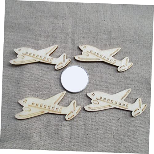 Gogogmee 60 Pcs Wooden Slices Crafts Wood Cutout Shapes Wooden Hanging Decoration Model Plane Crafts for Kids Ornament for Kids Developmental Toys Gogogmee
