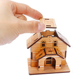 ZOSEN 3D Wooden Puzzle, Mini DIY Model House Kit Educational Toys Jigsaw Puzzles Gift for Children and Adult ZOSEN