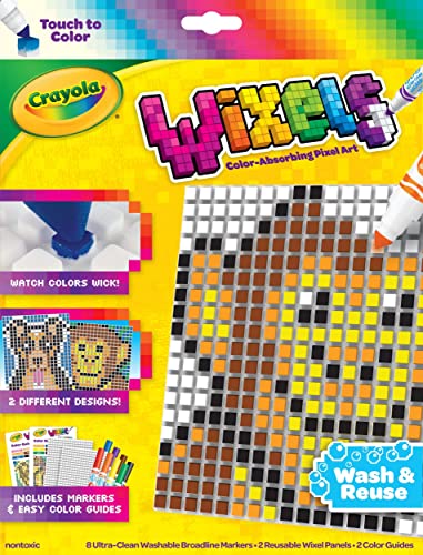 Crayola Wixels Animals Activity Kit, Pixel Art Coloring Set, Gift for Kids, Ages 6, 7, 8, 9 - WoodArtSupply