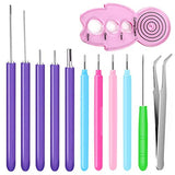 12 Pack Paper Quilling Tools Slotted Kit, Different Sizes Rolling Curling Quilling Needle Pen Paper Cardmaking Project Tools Set for Paper Quilting Pimoys