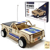 TOYLOGS Wooden Car Model Kit Truck - DIY 3D Puzzle Toy with Remote Control, Solar Power Panel - STEM Projects for Kids Ages 8-12, Educational Science TOYLOGS