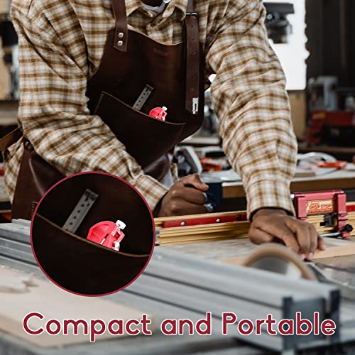 Adjustable Setup Block Height Gauge, Kingson Aluminum Precision Woodworking Tools for Router and Table Saw Accessories, 1/64" up to 1-1/16" Range, Kingson