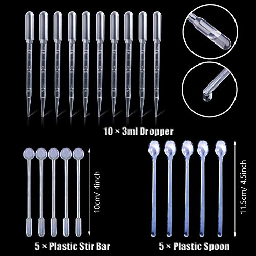 Woohome 38 PCS Epoxy Resin Tools Kit, Silicone Mold Tool Included 5 PCS Resin Measuring Cup, Silicone Mixing Cups, Silicone Scraper, Silicone Stick, Woohome