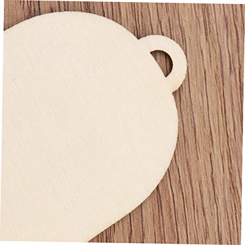 EXCEART 20 Pcs Xmas Tree Bell Ornament Holiday Wooden Shapes for Crafts Cutout Hanging Ornament Wood Ornaments Wooden Hanging Ornaments Wooden DIY EXCEART