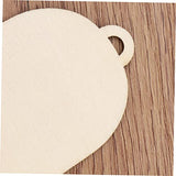 EXCEART 20 Pcs Xmas Tree Bell Ornament Holiday Wooden Shapes for Crafts Cutout Hanging Ornament Wood Ornaments Wooden Hanging Ornaments Wooden DIY EXCEART