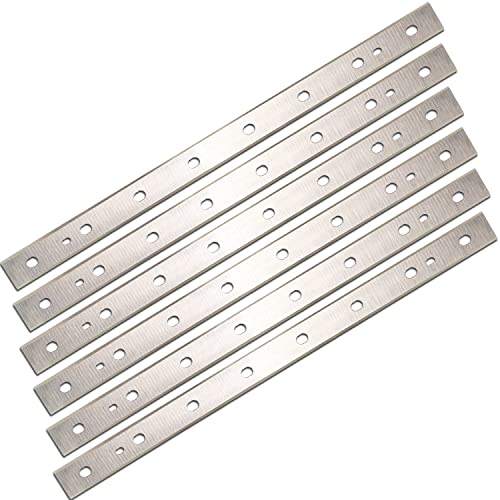 Planer Blades Knives for DeWalt DW735 7352 735X Thickness Planers with 13 Inch HSS Replacement Double edge 2 Set (6 pcs) Asieg Tool