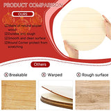 Whaline 5Pcs 12 Inch Christmas Wood Circles for Crafts Holiday Rustic Blank Wood Sign Unfinished Round Wood Slices Door Hanger Wood Plaques for Xmas Whaline