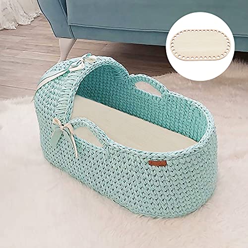 PH PandaHall 7 Sizes Natural Wooden Basket Bottom Oval Blank Solid Crochet Basket Wood Base for DIY Basket Weaving Supplies Craft Making Home PH PandaHall