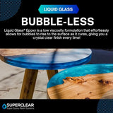 Superclear Deep Pour Epoxy Resin Kit, Premium Commercial Grade, 0.75 Gallons - 2:1 Crystal Clear Liquid Glass Pouring up to 2-4" - Self-Leveling Food FGCI