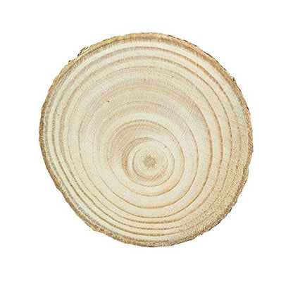 Mini Assorted Size Natural Color Tree Bark Wood Slices Round Log Discs for Arts & Crafts, Home Hanging Decorations, Event Ornaments (5-8cm, 20pcs)