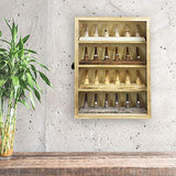 Ikee Design Wall Mounted Collectible Display Shelves Case Shadow Box with a Lock and Key and Tempered Glass Top for Displaying Your Valuable and Ikee Design