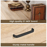 Bigbiglife Wood Dresser for Bedroom, 6 Drawer Double Dresser with Metal Handles, 15.8" D x 47.2" W x 27.7" H, Light Oak Bigbiglife