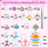 Cludoo 773Pcs Mermaid Charm DIY Beads for Jewelry Making, Unicorn DIY Bracelet Making Bead Kit for Kids Girls with Pearl Starfish Shell, Ocean Pearl Cludoo