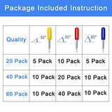 40 PCS Replacement Blades for Cricut Explore Air 2, Luxiv 3rd Party Accessory Replacement Cutting Blades, 20P 45° Blade for Cricut, 10P Luxiv