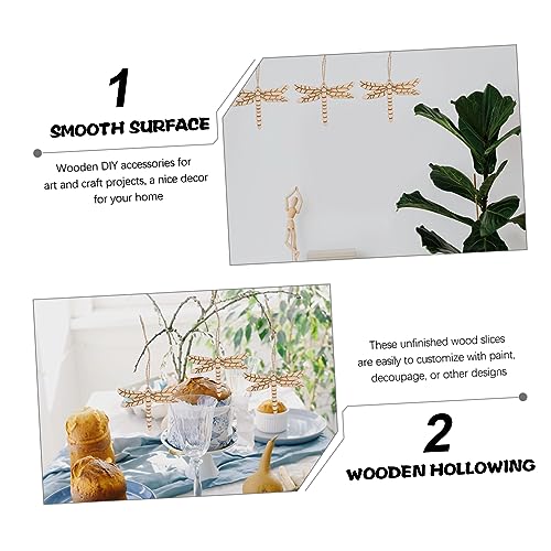 Abaodam 50 Sets Chrysanthemum on Blank Wood Chip Wooden DIY Crafts DIY Wood Ornaments Things to Paint on Unfinished Wooden Embellishments Blank Abaodam