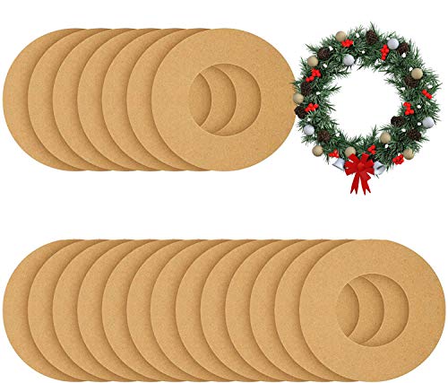 20 Pieces Hanging Wreaths Paper Round Christmas Ornaments with 20 Strings Ropes for Wedding DIY Craft Festival Halloween Decoration MixTeach