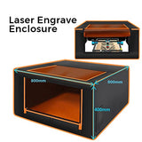 Twotrees Laser Engraver Enclosure, Fireproof and Dustproof Protective Cover for Most Laser Engraving Machine, Insulates Against Smoke and Odor, Noise Twotrees