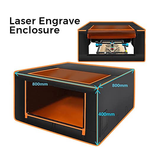 Twotrees Laser Engraver Enclosure, Fireproof and Dustproof Protective Cover for Most Laser Engraving Machine, Insulates Against Smoke and Odor, Noise - WoodArtSupply