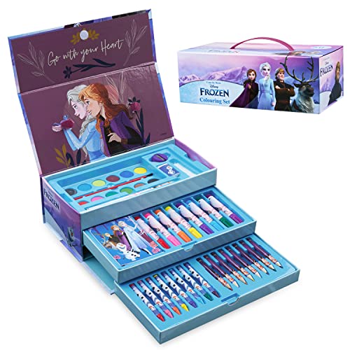 Disney Art Set, Frozen Colouring Sets for Children with Over 40 Art Supplies - WoodArtSupply