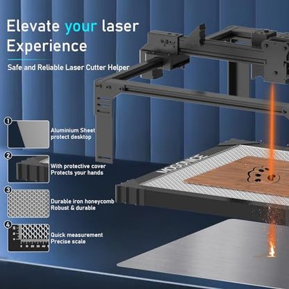 Mogonice Honeycomb Laser Bed 445x445mm 17.5''x17.5'', Magnetic Steel Honeycomb Working Table for Laser Engraver, Fast Heat Dissipation, Table - WoodArtSupply