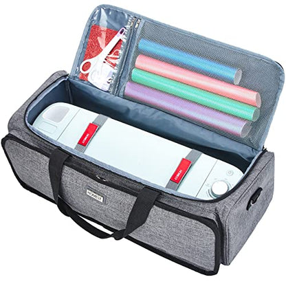 HOMEST Carrying Case for Cricut Explore Air 2/Cricut Maker/Maker 3, Carrier with Multi pockets for 12x12 Mats, Vinyl Rolls, Pens, other tools - WoodArtSupply