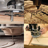 SpeTool Spiral Router Bits with UpCut 4 inch Extra Long1/4 inch Cutting Diameter 2 inch Cutting Length CNC Router Bit Carving Tool SpeTool