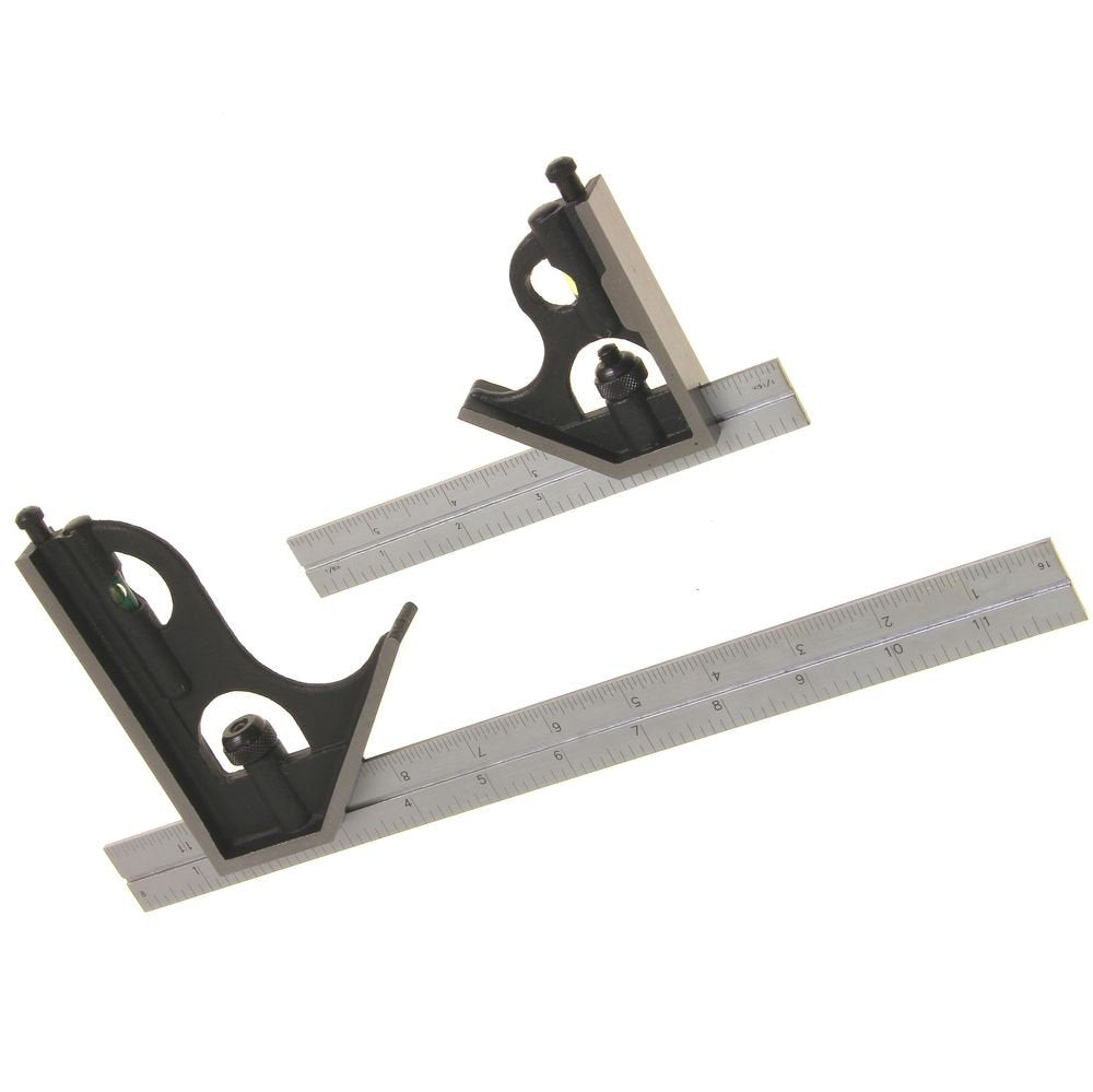 iGaging Combination Square Set 6" & 12" 4R Steel Blade High Precision - WoodArtSupply