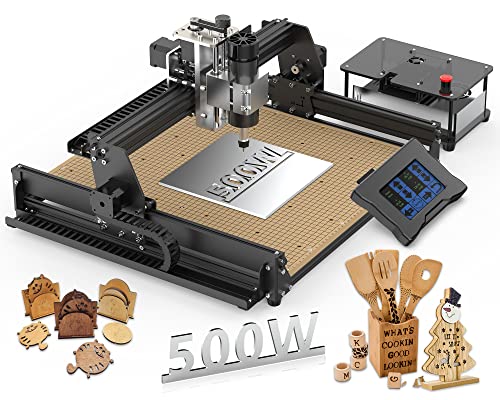 500W CNC Router Machine, MYSWEETY 4540 CNC Wood Router 3 Axis Metal Milling Machine for Engraving Carving Wood Acrylic MDF PCB Plastic, Working Area: - WoodArtSupply