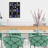 Shot Glass Display Case Large Wooden Cabinet Rack Holder Wall Mounted Black Shadow Box Lockable with UV Protection Acrylic Glass Door Shot Glass Snail