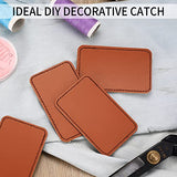 40 Pcs Leatherette Hat Patches with Adhesive, Blank Rectangle Faux Leather Patches for Custom Hats Clothes Bags DIY Crafts Fabric Repair Sew Laser ywchoshe