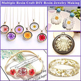 120 PCS Dried Flowers for Resin Molds, Natural Pressed Flowers Leaves Herbs kit with Tweezers for DIY Art Crafts, Candle,Jewelry Making, Scrapbook Cruzix