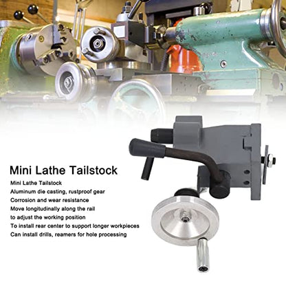 0618 Mini Lathe Tailstock Replacement, Mini Lathe Machine Woodworking Tool, for 7x12 7x14 0618 CJ18A Lathes