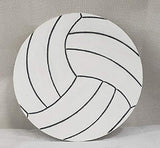 Volleyball Cutout Unfinished Wood Locker Room Club Volleyball Decor School Door Hanger MDF Shape Canvas Syle 1 (12") Diverse Woodworking