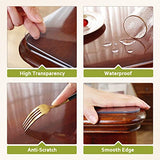 OstepDecor Clear Table Protector 2mm Thick, 24 x 48 Inch Clear Table Cover Protector, Plastic Table Cover, Clear Desk Mat Desk Pad, Desk Protector OstepDecor