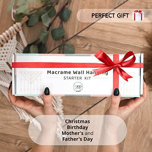 MIGO Creates Macrame Kits for Adults Beginners: DIY Macrame Kit with 220 Yards Macrame Cord and 58pcs Macrame Supplies. E-Book Tutorial for 5 Macrame MIGO Creates