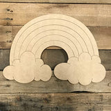 Rainbow DIY, Engraved Shape, Unfinished Wooden Cutout Craft, Build-A-Cross Build-A-Cross