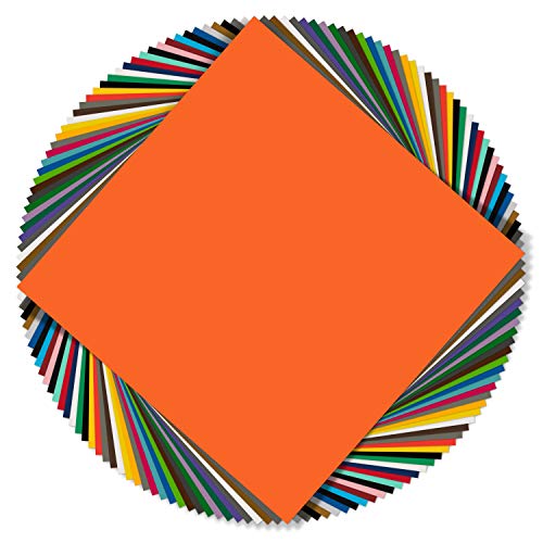Permanent Adhesive Backed Matte Vinyl Sheets by EZ Craft USA - 12" x 12" - 40 Sheets Works with Cricut & Other Cutters EZ Craft USA