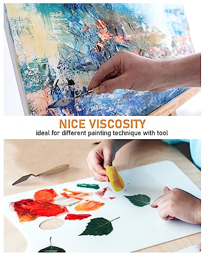 Bulk Acrylic Paint Set - 33.8 oz (1000 ml) - Non Toxic for Multi Surface