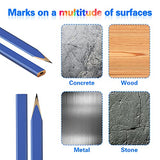 Hiboom 12 Pieces Carpenter Pencil, 7 Inches Flat Octagonal Hard Black Carpenter Marking Pencils with Pencil Sharpener and Silicone Heavy Duty Hiboom