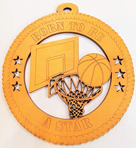 Basketball Hoop Wood Ornament Wood Art USA