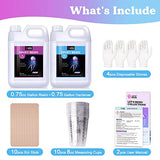LET'S RESIN Resin Epoxy Kit, 1.5 Gallon Bubble Free & Crystal Clear Epoxy Resin Supplies with Measuring Cups,Stir Stick,Gloves,Resin and Hardener for LET'S RESIN