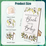 PEUTIER 75pcs Baby Wooden Shower Games Kit, 50 DIY Baby Unfinished Shower Block with Game Sign 24 Acrylic Paint Marker Baby Cubes Crafts Game Prizes PEUTIER